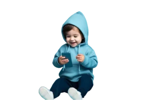 kid using smartphone