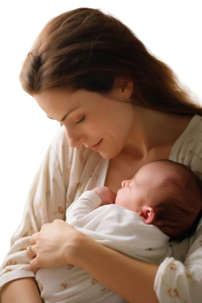 mom and baby
